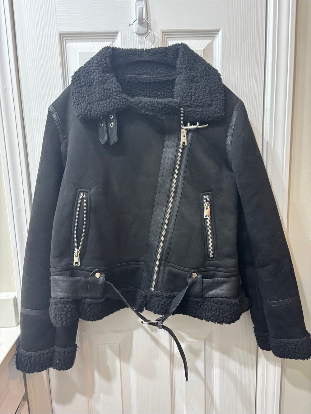 Women’s Faux Shearling Aviator Jacket
